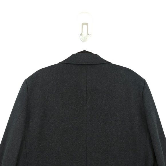 Hart Schaffner Marx Men's 42 L Top Coat Gray Long Single Breasted Cashmere Wool - Picture 9 of 10